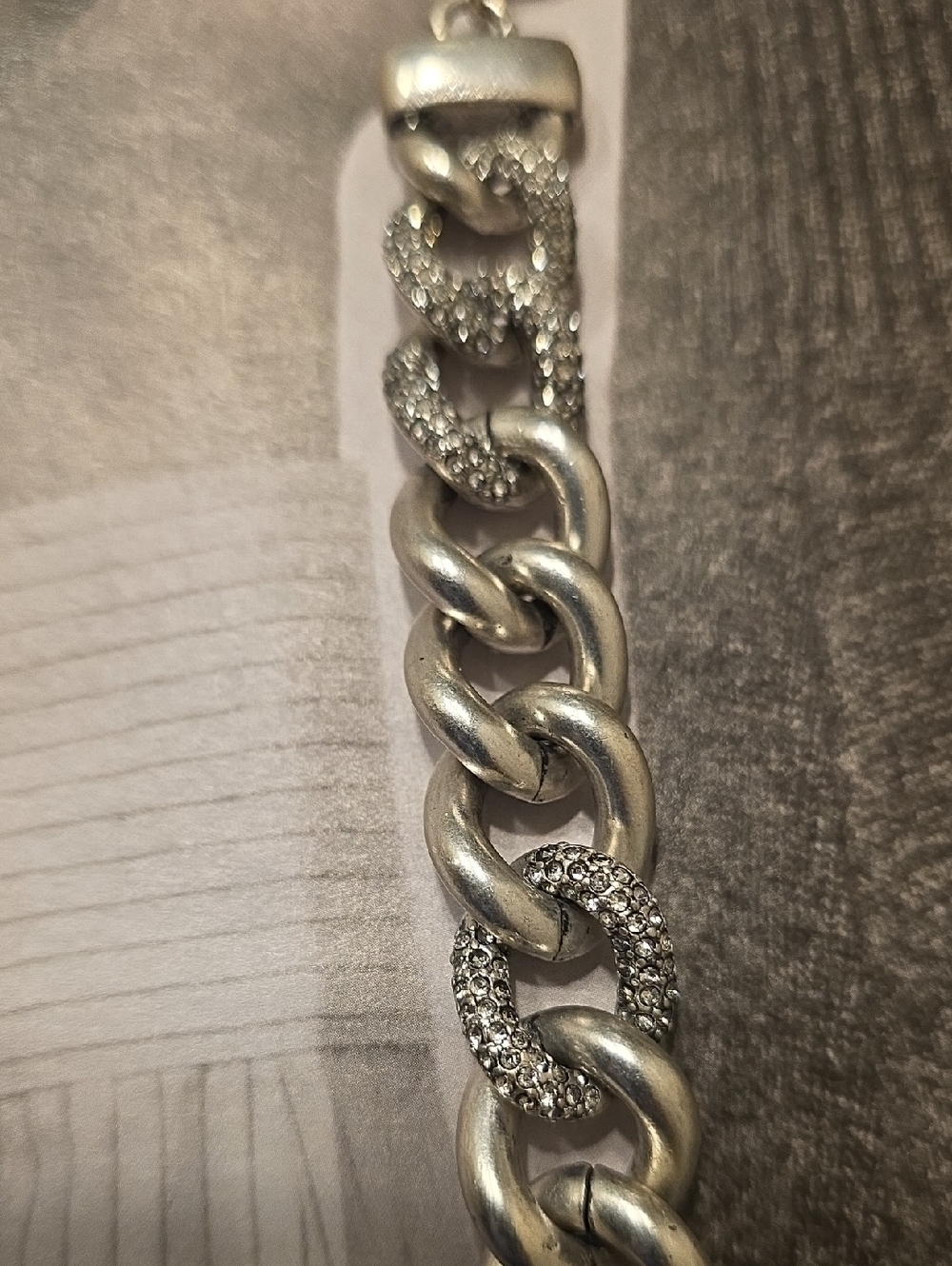 Chunky Rhinestone Link Bracelet - Picture 4 of 10